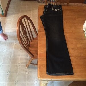 Miss Me Easy Boot Dark Denim Wash